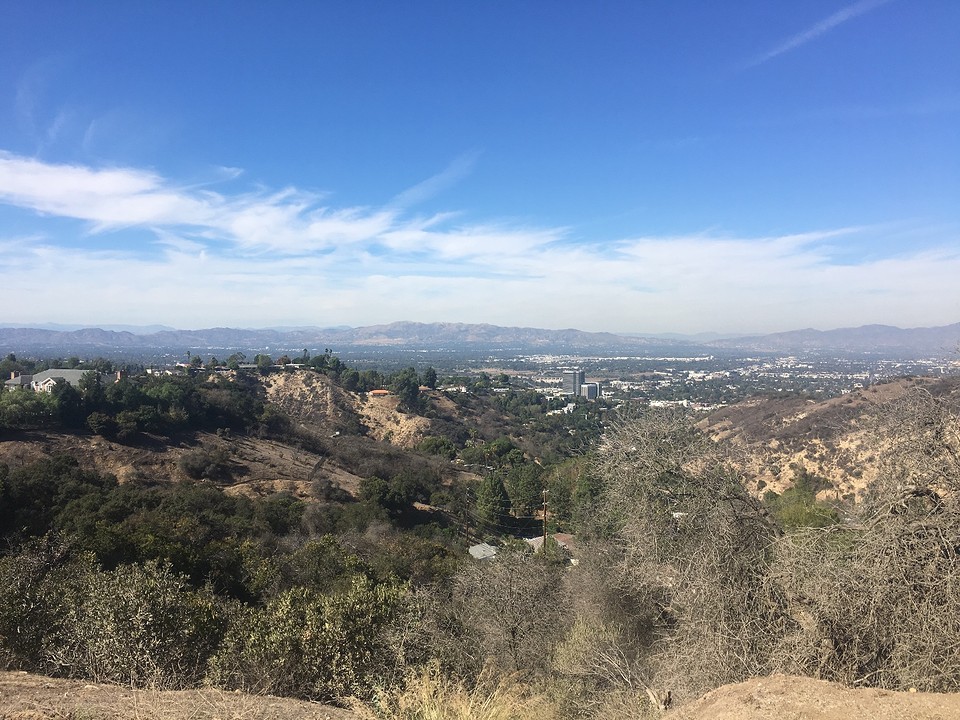 Uitzicht op de stad vanaf Mulholland Drive