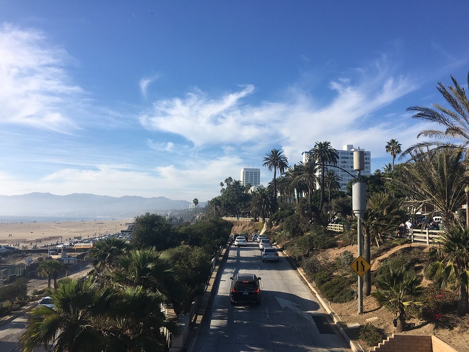 Uitzicht vanaf de pier van Santa Monica