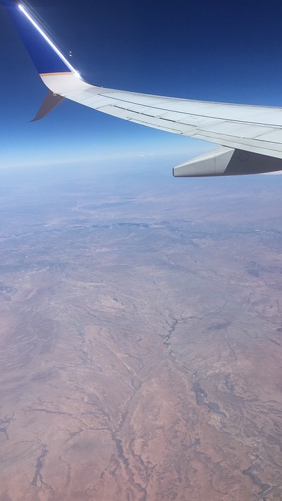 Vliegreis over de canyons waar ik mijn tweede week was