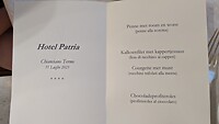 Het menu van dag 1