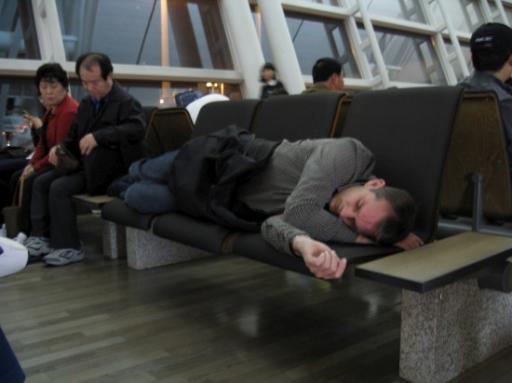 Marcel op Seoul airport