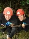 Hangend boven de 100 m afgrond