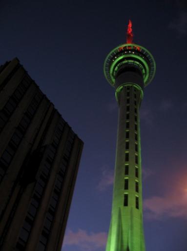 Auckland Sky Tower 's avonds