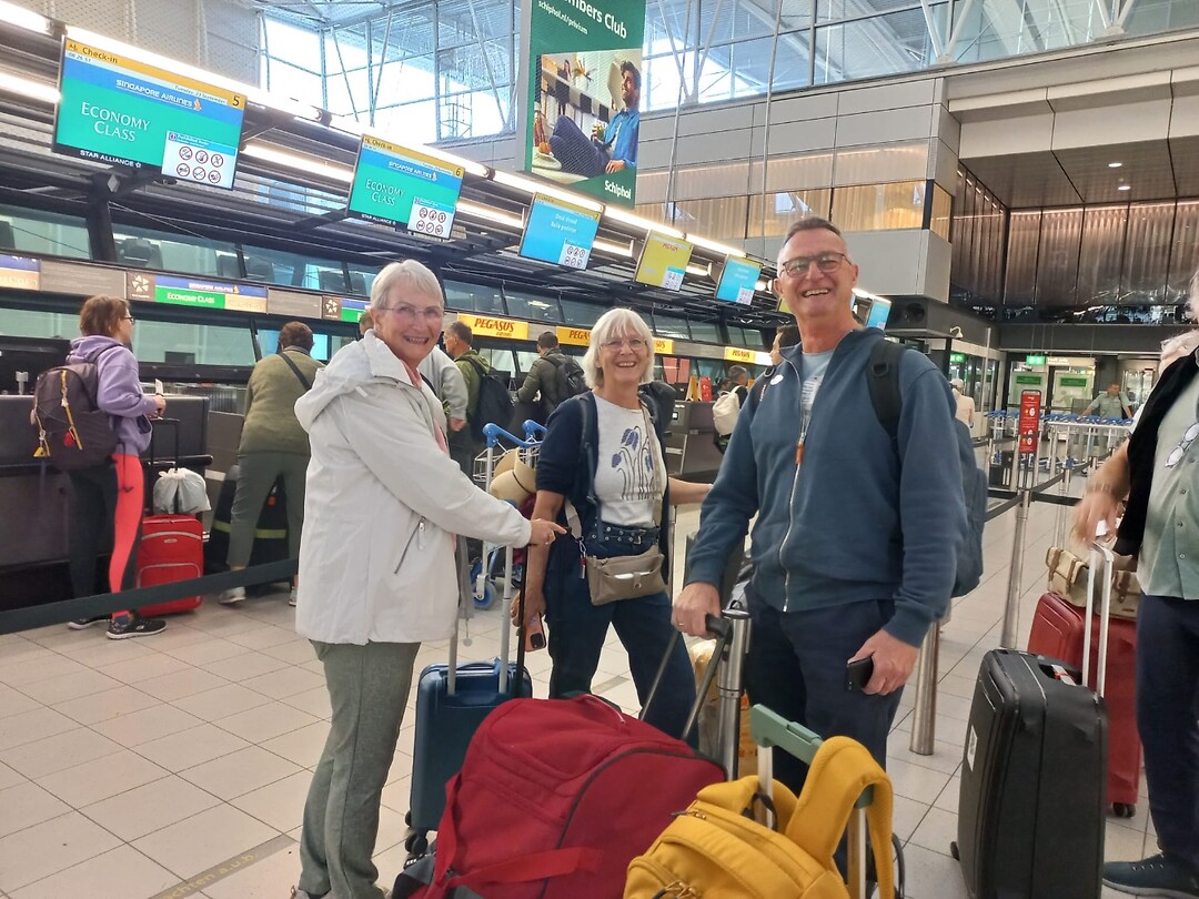 Schiphol voor vertrek