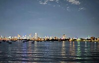 Melbourne skyline by  night
