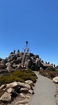 Boven op de Pinnacle van Mount Wellington op 1270 meter hoogte
