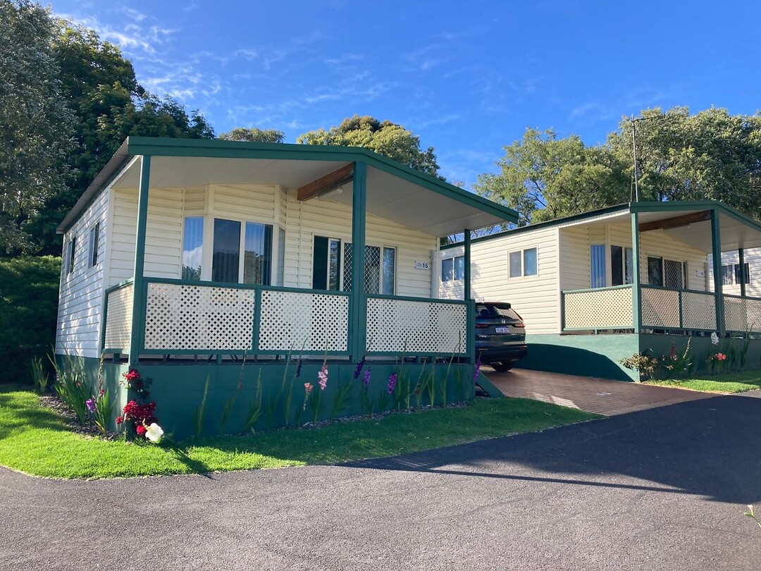 Onze cabins van Riverview
