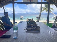 Lunch Island hopping en snorkel tour Port Barton