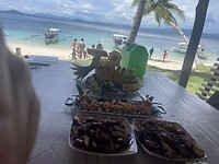 Lunch Island hopping en snorkel tour Port Barton