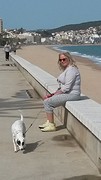 op de boulevard van Blanes