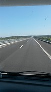 De snelweg in Portugal. ...