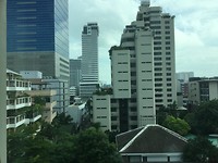 Uitzicht vanuit hotelkamer Bangkok