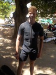Juno in wet suit