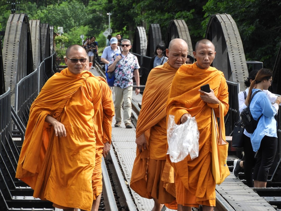 Monks on the bridge