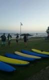 Sunrise surfing