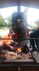 Oude stoomlocomotief