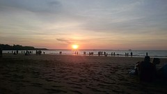 Gezellige zonsondergang