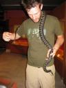 Noer met de Carpet Python in de nek :)