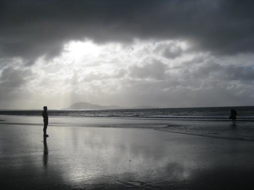 Op het strand...