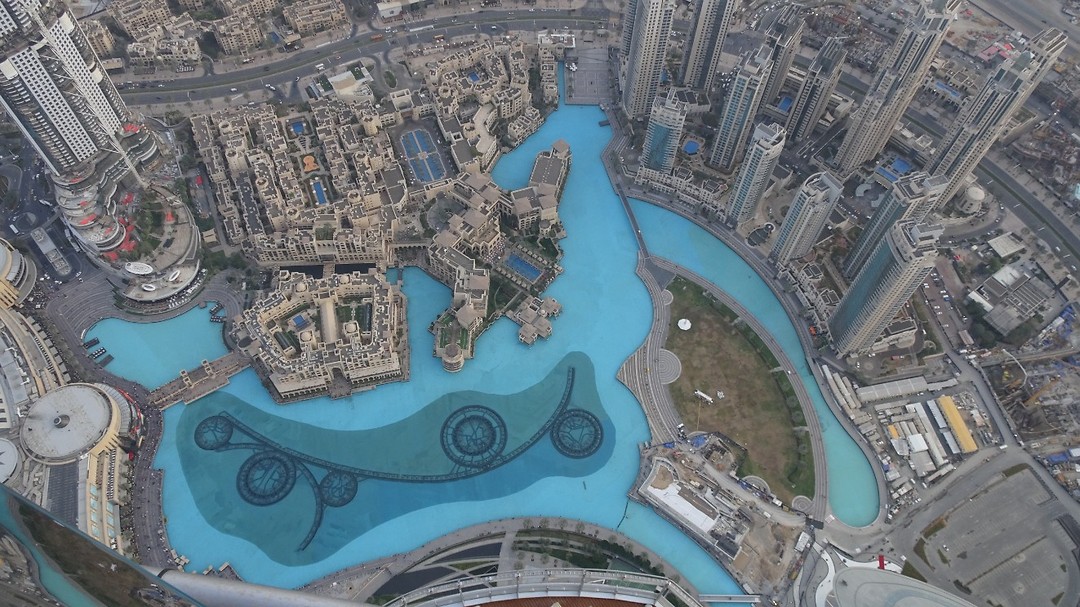Looking down Burj Khalifa
