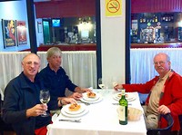 Coquelles St. Jacques eten na aankomst in Santiago