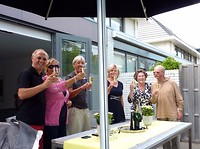 de toast van Gert en Wijnie, Bert en Marian, Margriet en Adriaan