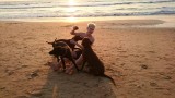 Vriendjes op t strand