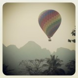 luchtballon over Vangvieng