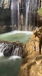 Waterval in de palmentuin in alicante