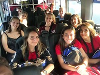 Bus op de heenweg vanuit JFK