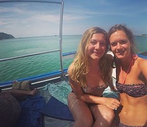 On the boat to Sail Rock