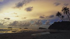 Sunset at lonely beach