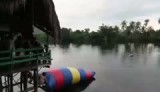 I believe I can fly (Denise). Fantastic blob at Arcadia Backpackers