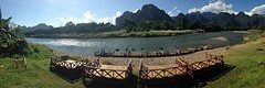 The smiley bar at the Nam Song river