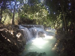 The beautiful Kuang Si waterfall in Luang Prabang!