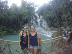 Before our climb to the top of the waterfall