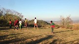 Playing soccer in a small village during the trek from Kalaw to Inle Lake.