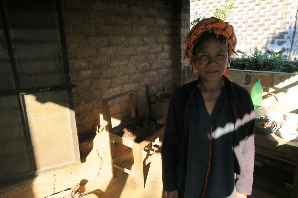 Our hostess at the first overnight place in a small village