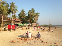 Myanmar football at the beach