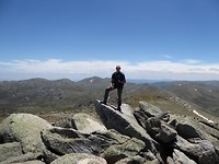 Op de top van de Mount Kosciuszko