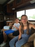 In de camper