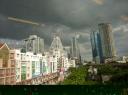 uitzicht vanuit de skytrain