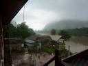 Uitzicht vanuit ons 2e Guesthouse in Mong Ngoi