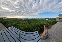 Deck overlooking the sea at Jackpot.