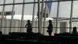 Wachten op de plane