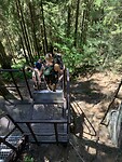 Trappen naar uitzichtpunt Wandeltocht Teplice Skaly