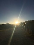 De zon achter de berg
