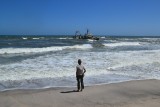 Shipwreck along skeleton coast