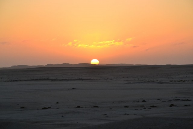 Sunset over Namib Desert