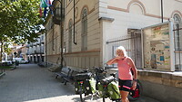 Lunch voor het gemeentehuis in Brandizzo